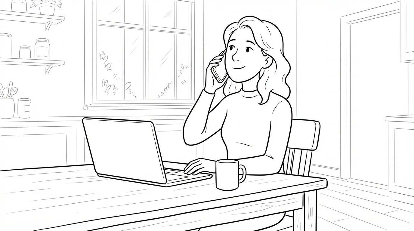 Someone telling us what is going on, by chat or on the phone