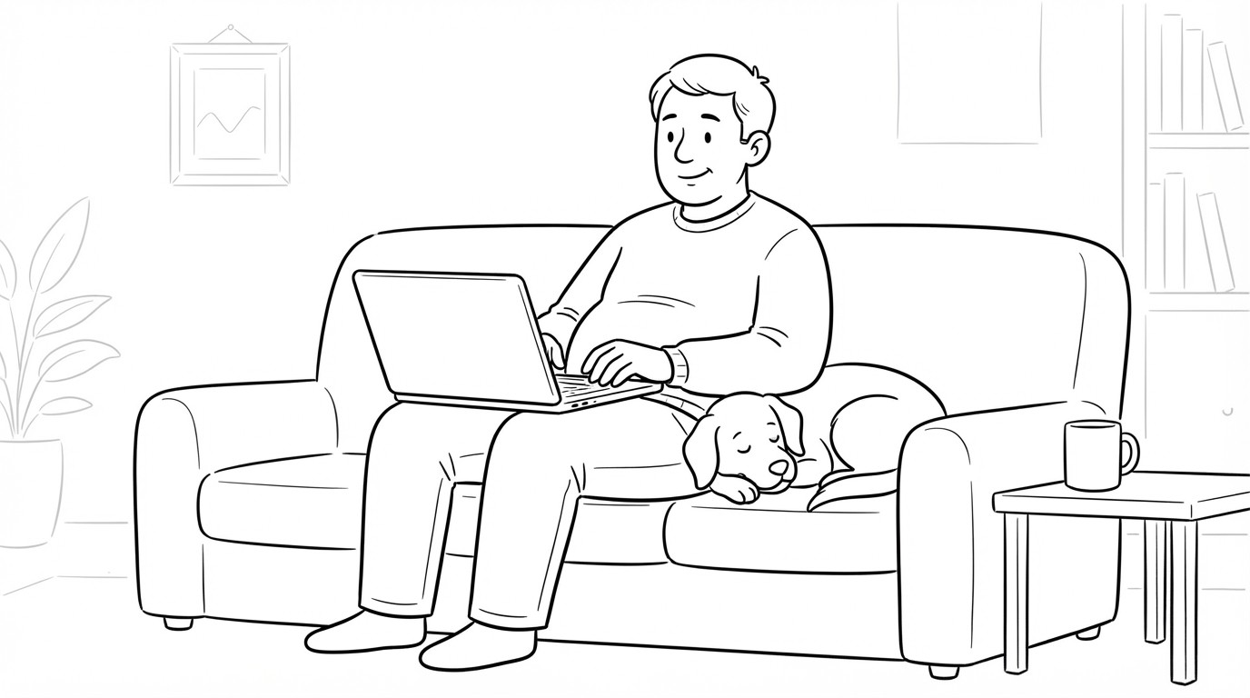 Filling in the details online from the couch, at an easy pace