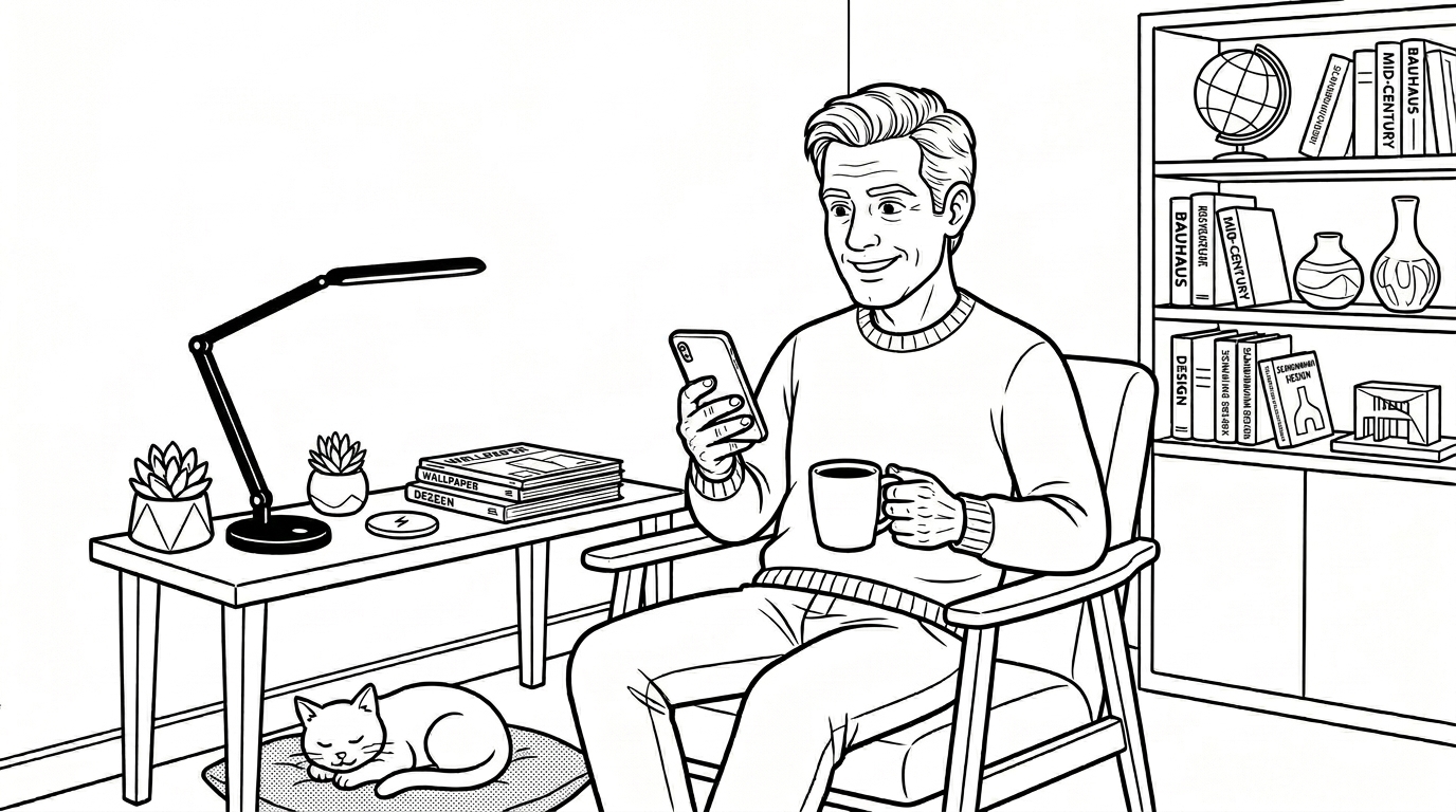 A man smiling while talking on his phone