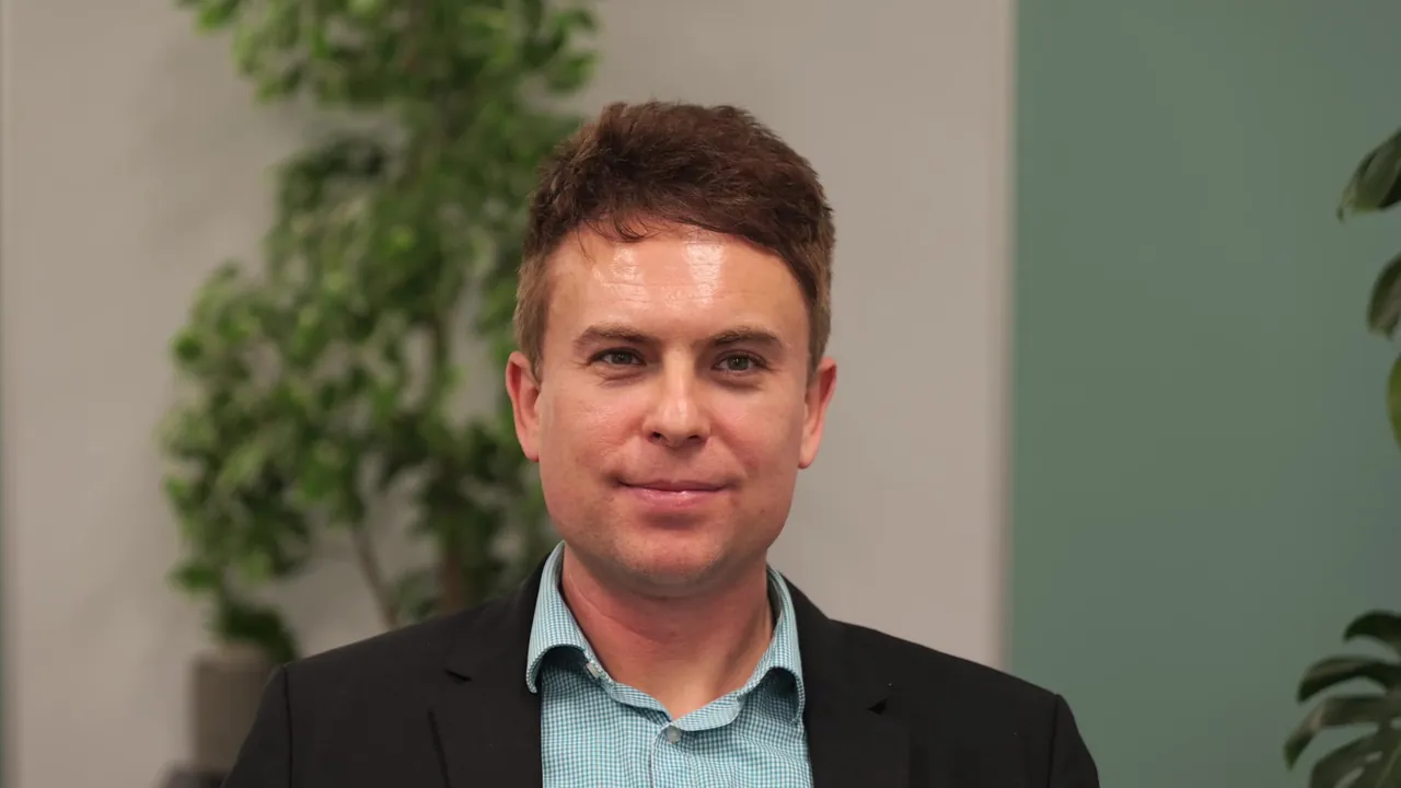 Nicholas Marouchak, co-founder of Lawcaptain, speaking to camera